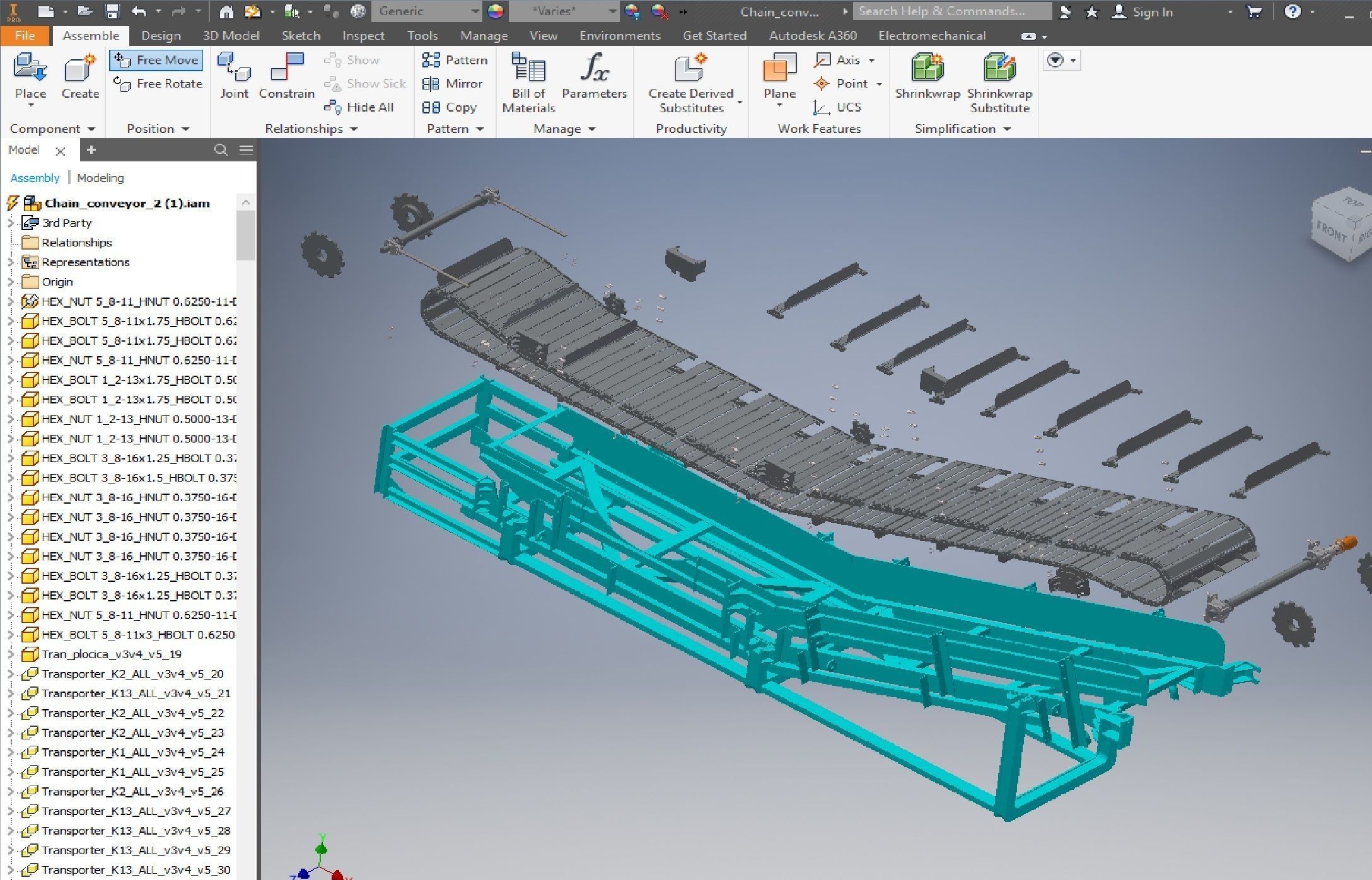 Chain conveyor 3d model 3D model_5