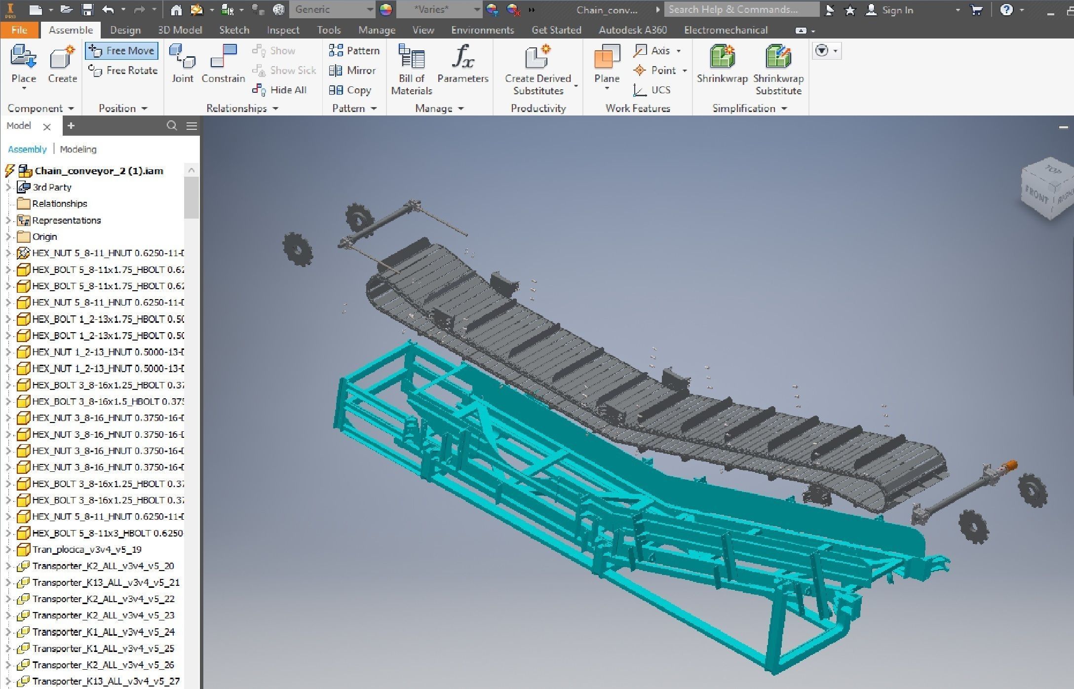 Chain conveyor 3d model 3D model_4