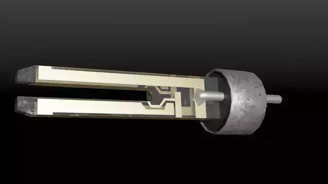 Quartz Tuning Fork Low-poly 3D model