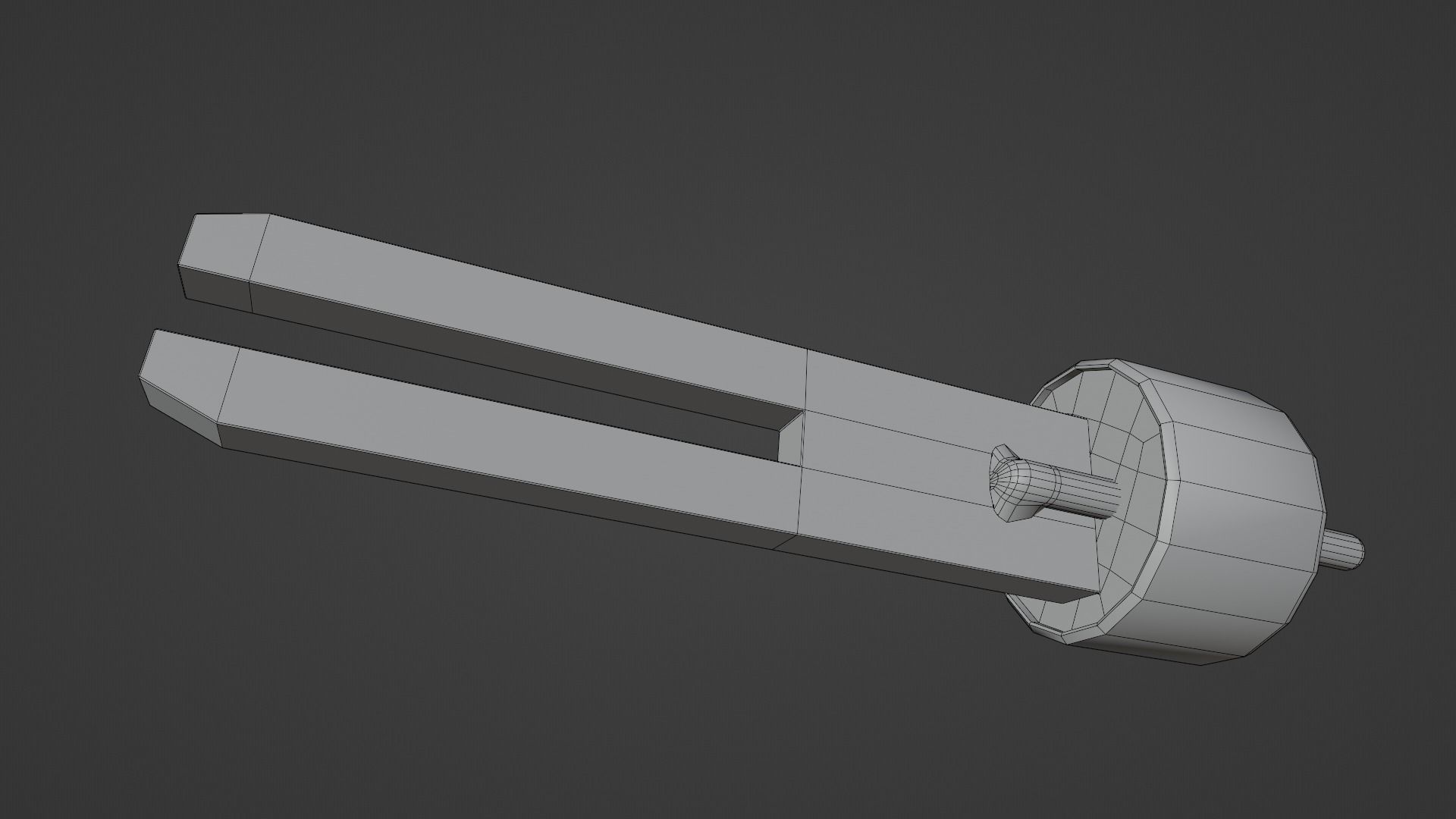Quartz Tuning Fork Low-poly 3D model_7
