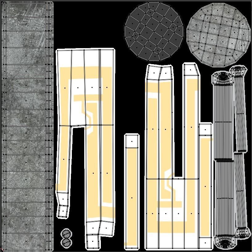 Quartz Tuning Fork Low-poly 3D model_5