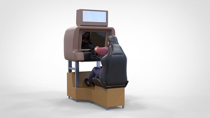 N2 Female player on Arcade Game 3D print model 7