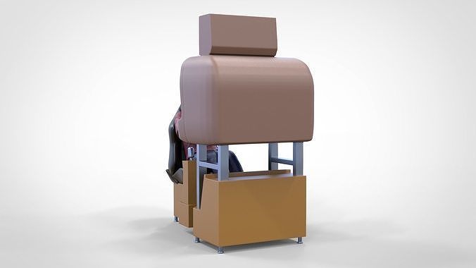 N2 Female player on Arcade Game 3D print model 6