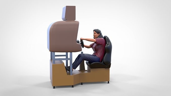 N2 Female player on Arcade Game 3D print model 2