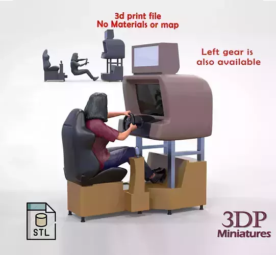 N2 Female player on Arcade Game 3D print model