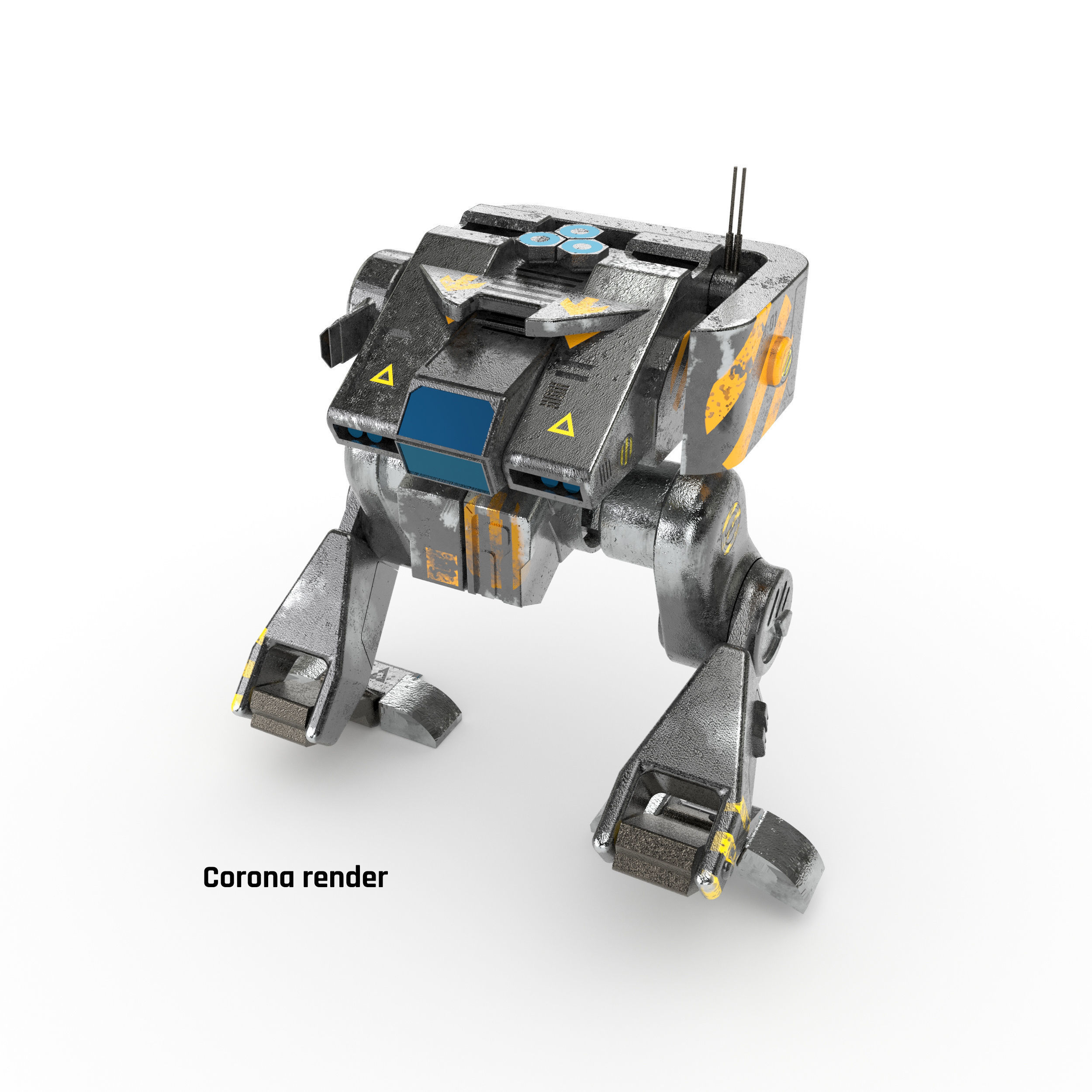 exploration military mech 3D model_7