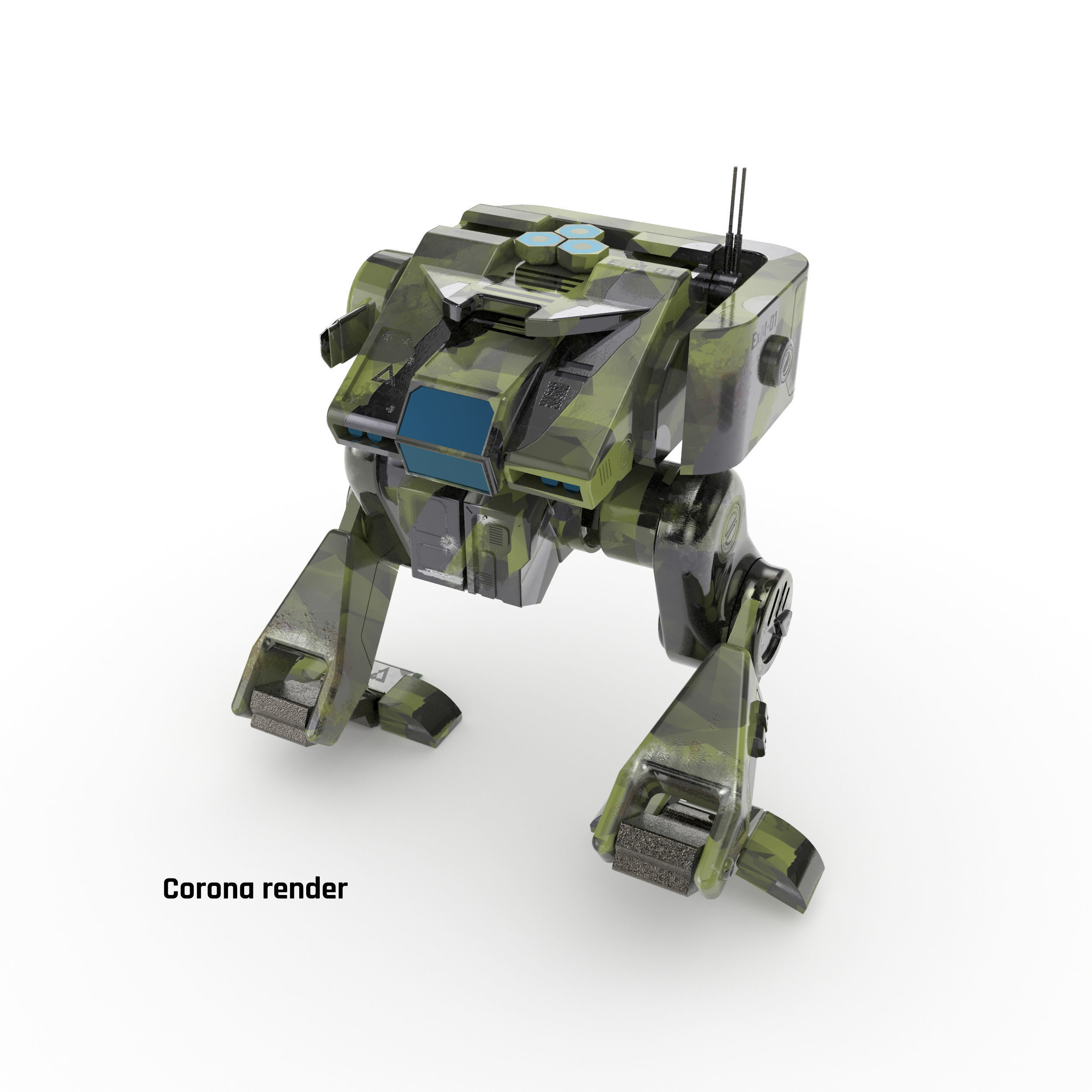 exploration military mech 3D model_5
