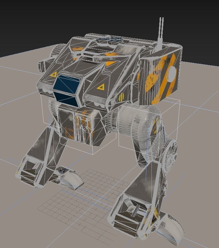 exploration military mech 3D model_11