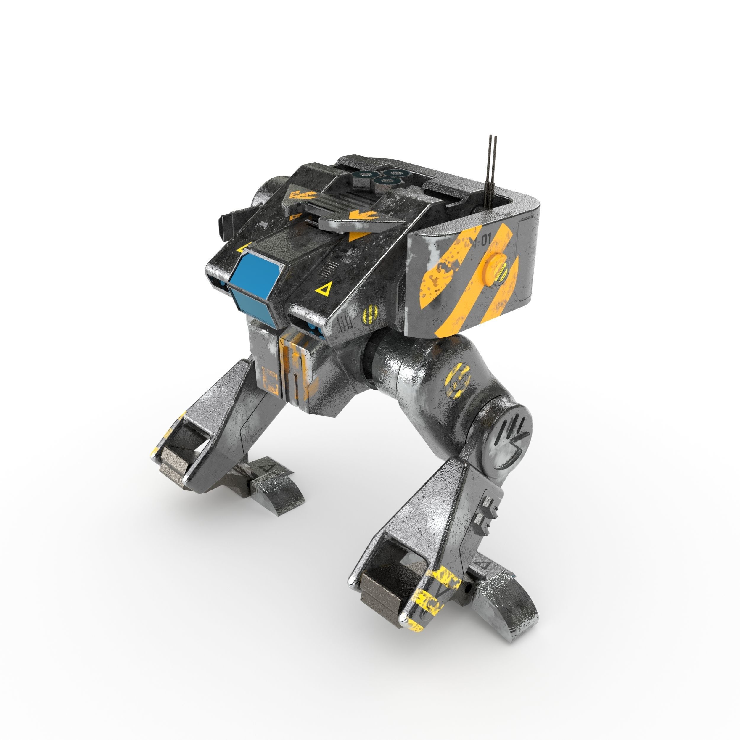 exploration military mech 3D model_8