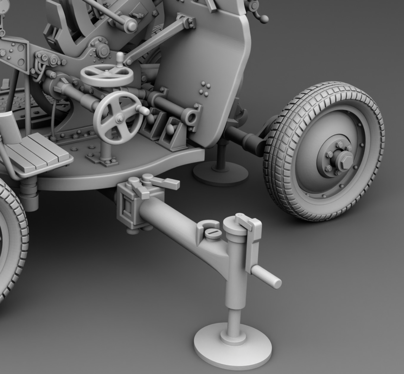 25 mm anti aircraft gun 3D print model_14