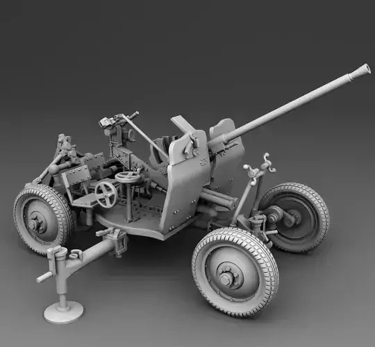 25 mm anti aircraft gun 3D print model