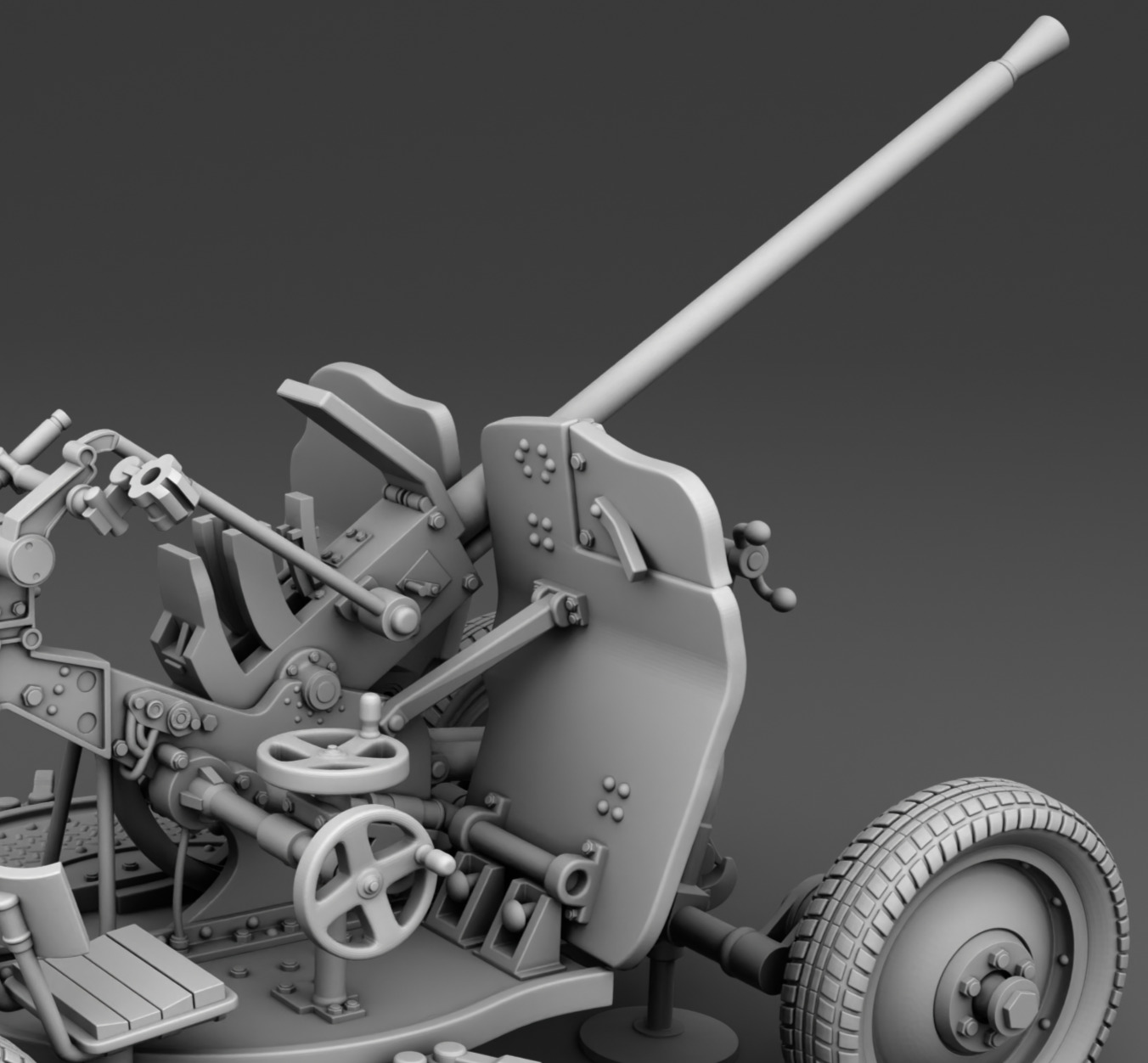 25 mm anti aircraft gun 3D print model_15