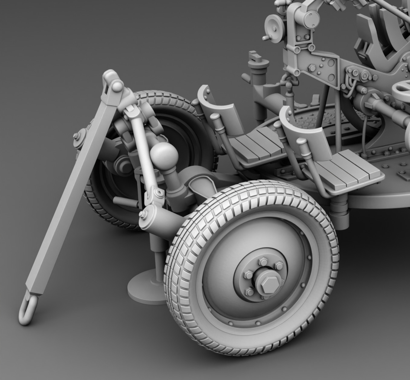 25 mm anti aircraft gun 3D print model_12