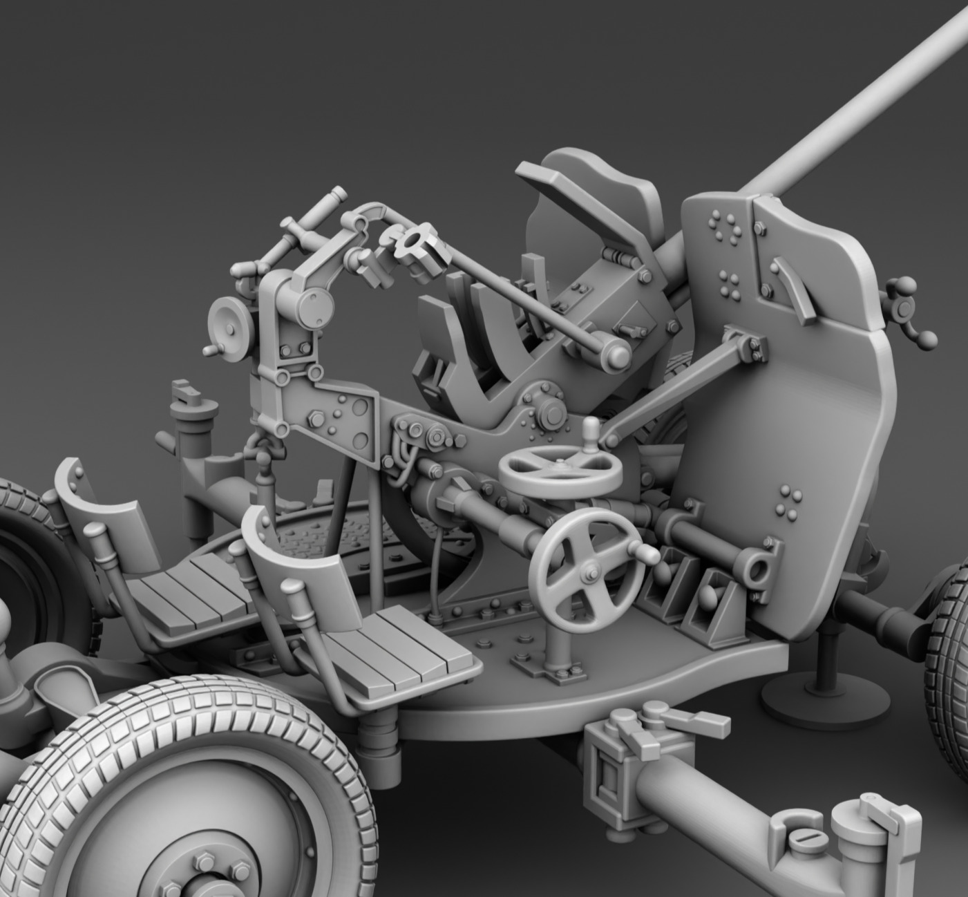 25 mm anti aircraft gun 3D print model_13