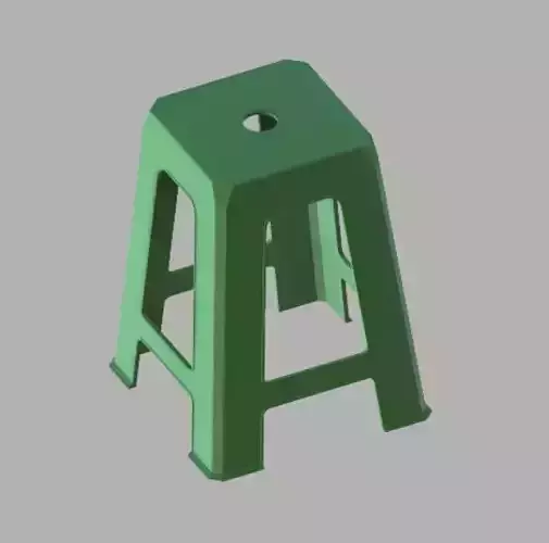 Stool with hole in middle 3D model
