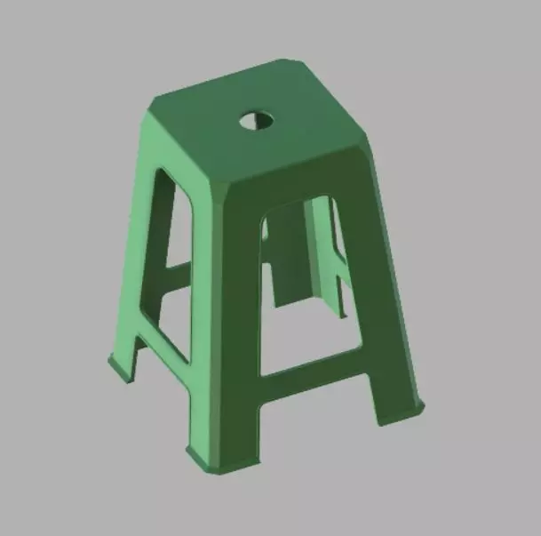 Stool with hole in middle 3D model