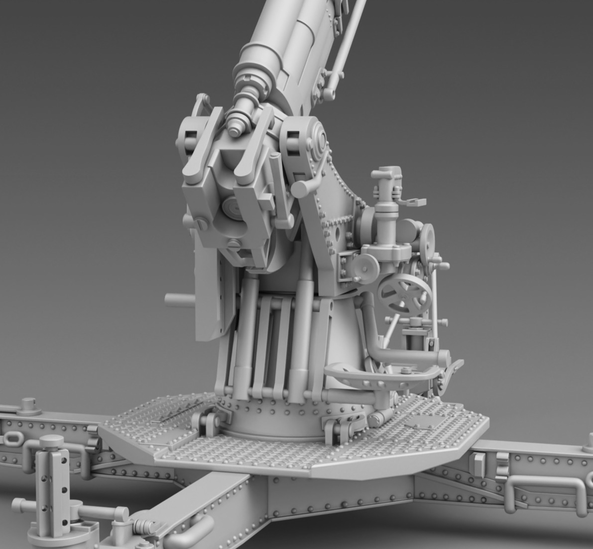Antiaircraft 76mm 3D print model_8