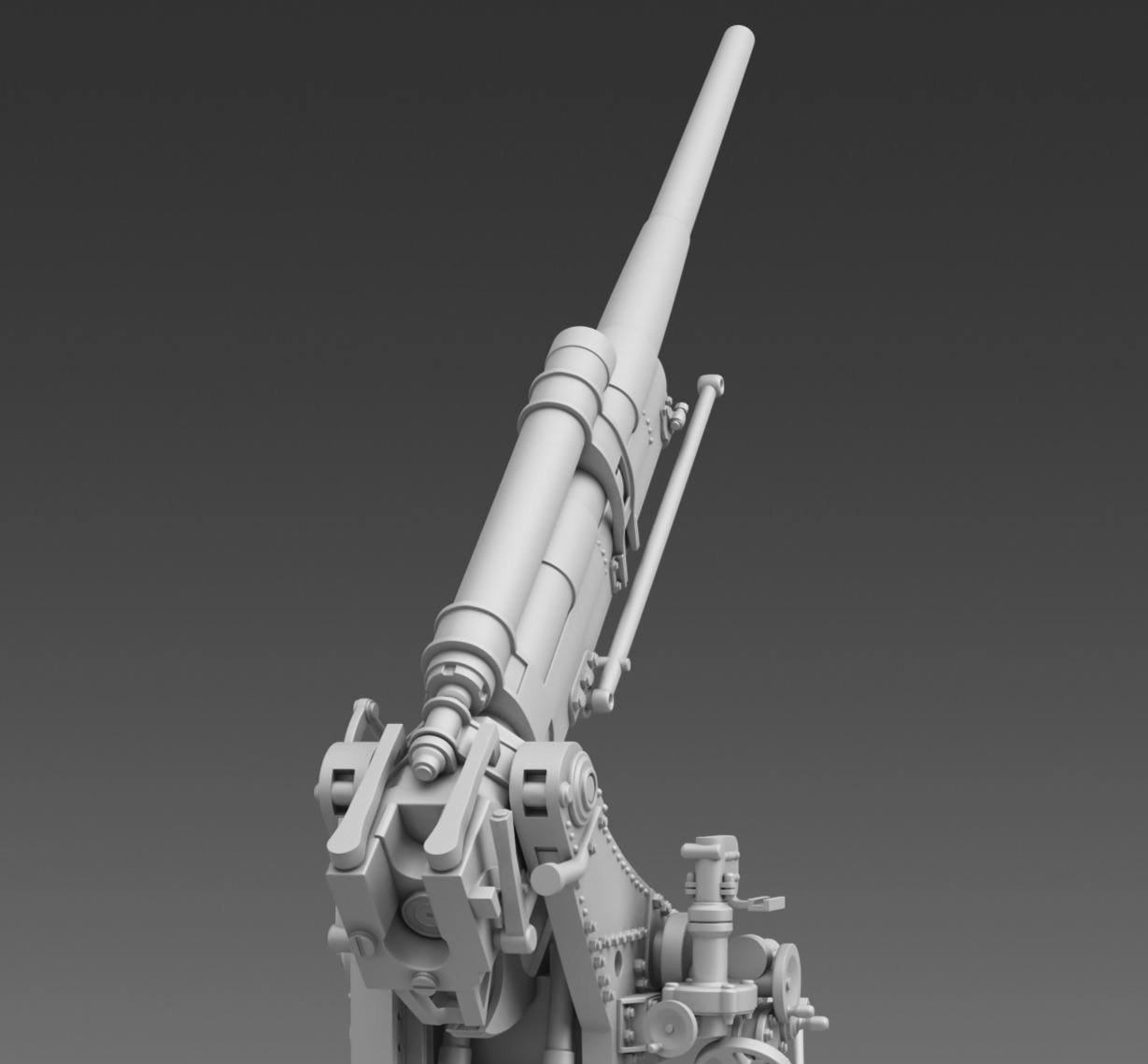 Antiaircraft 76mm 3D print model_9