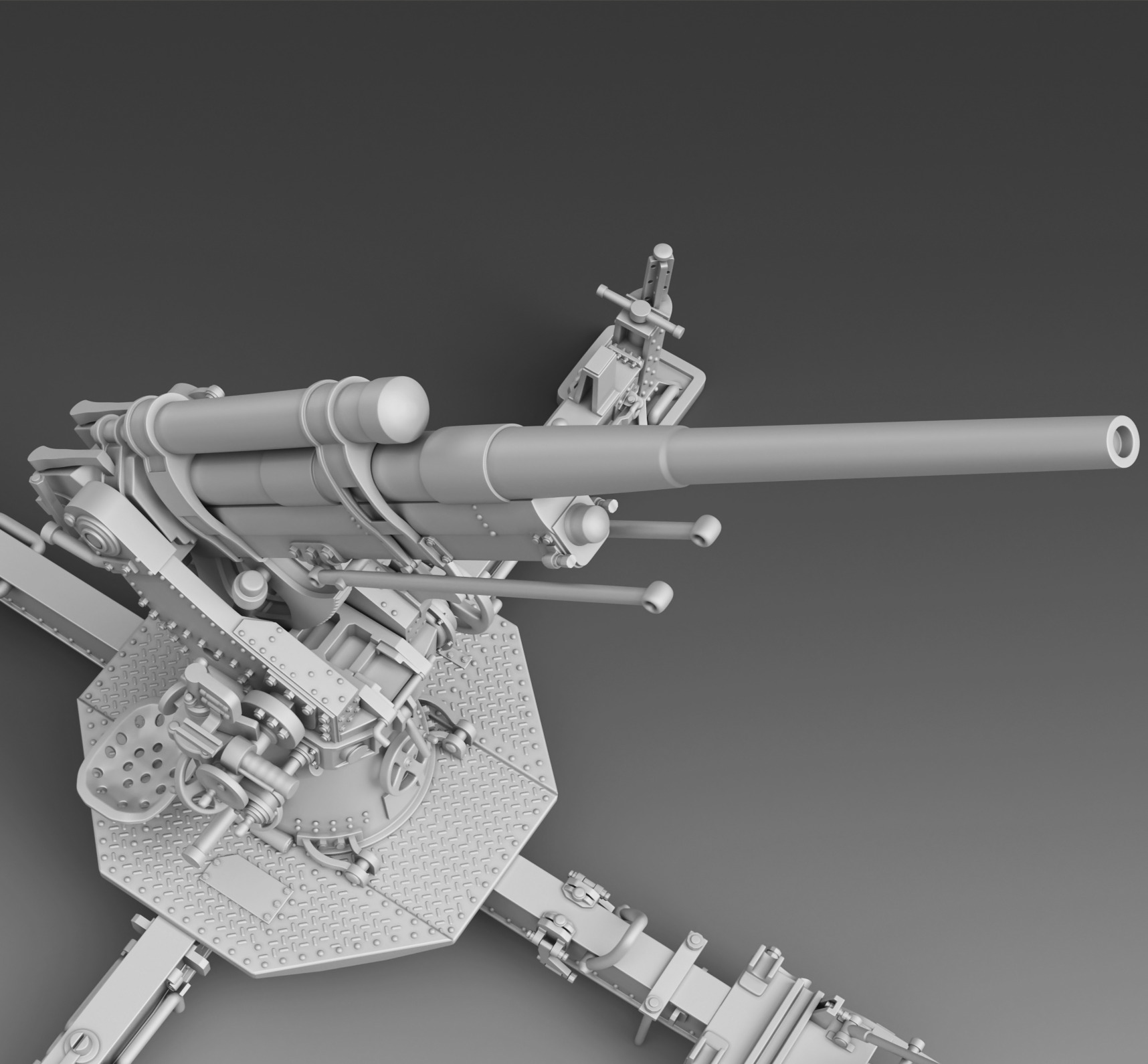 Antiaircraft 76mm 3D print model_13