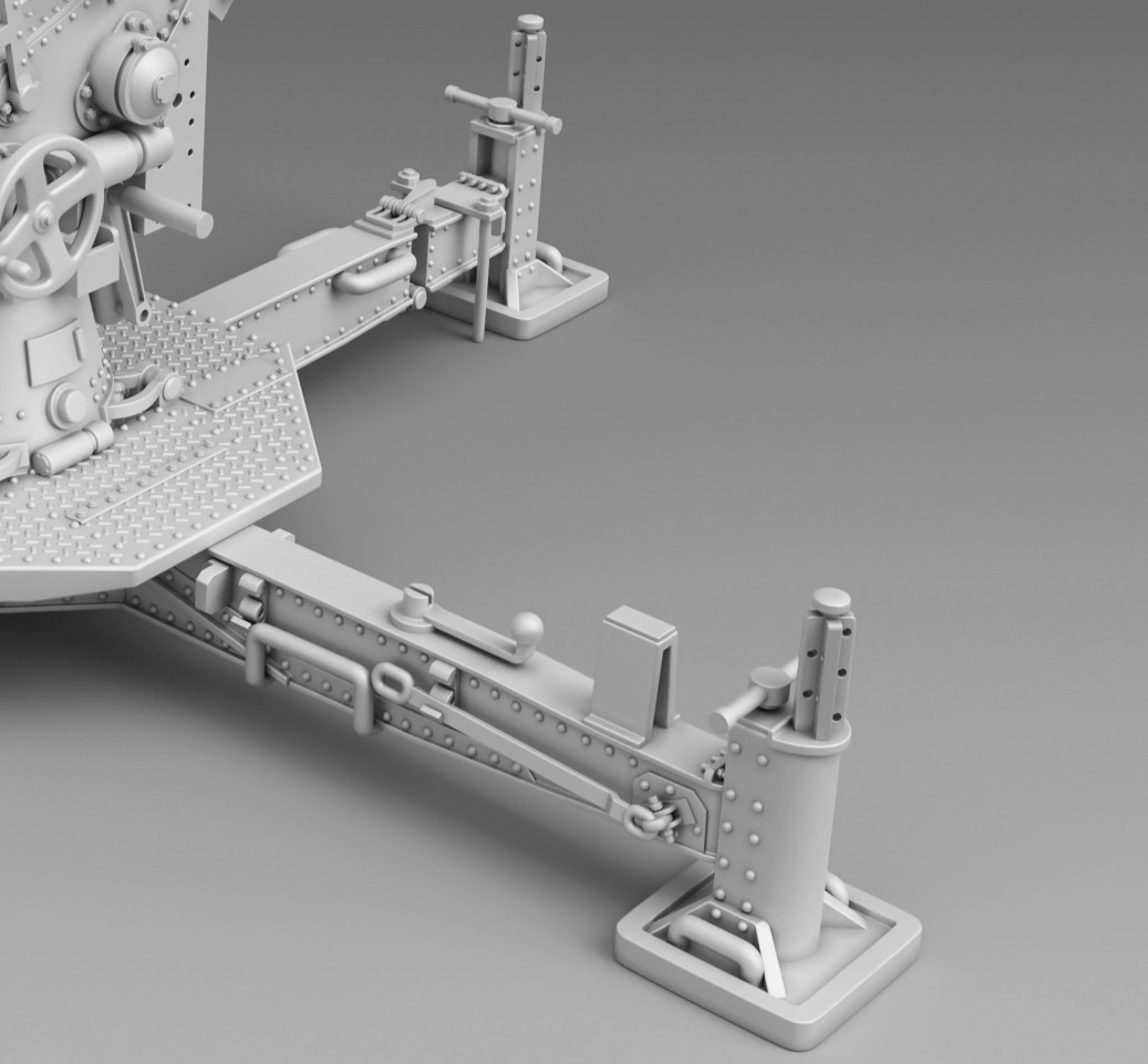 Antiaircraft 76mm 3D print model_3