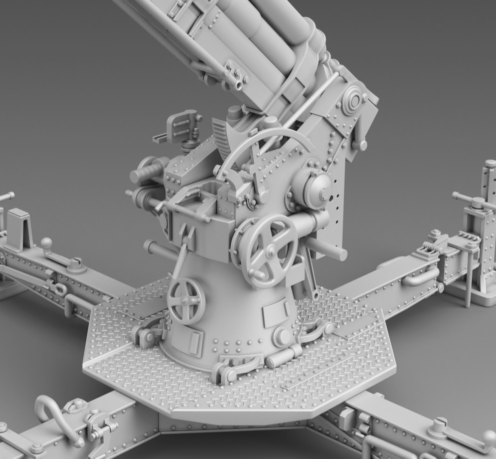 Antiaircraft 76mm 3D print model_4