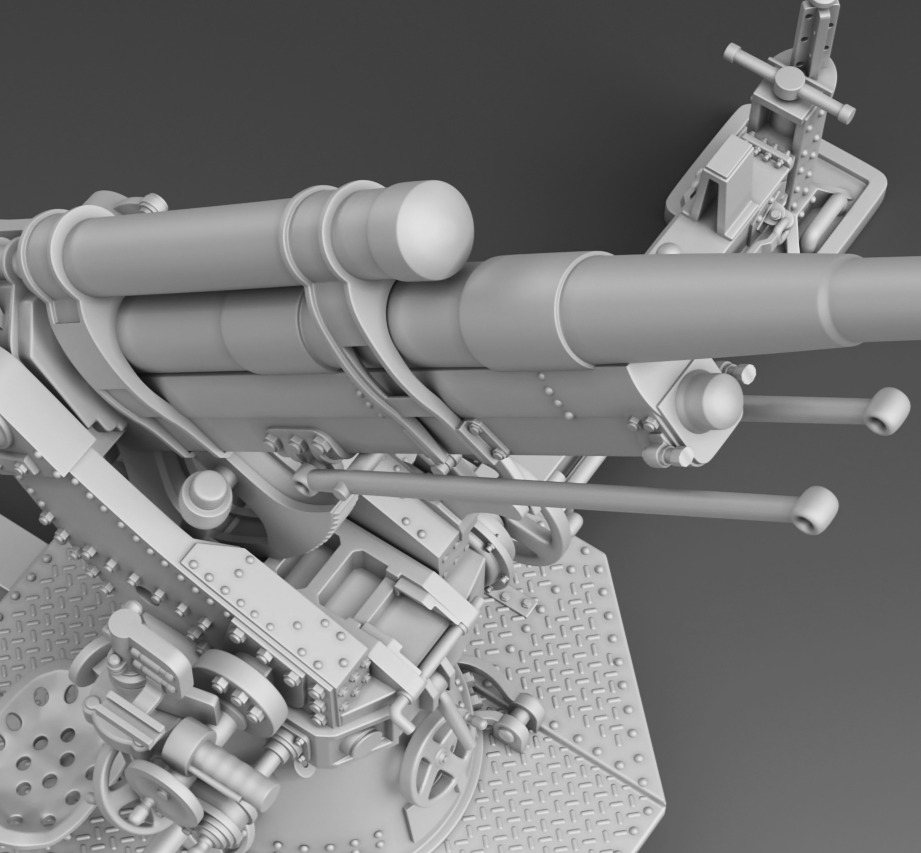 Antiaircraft 76mm 3D print model_14