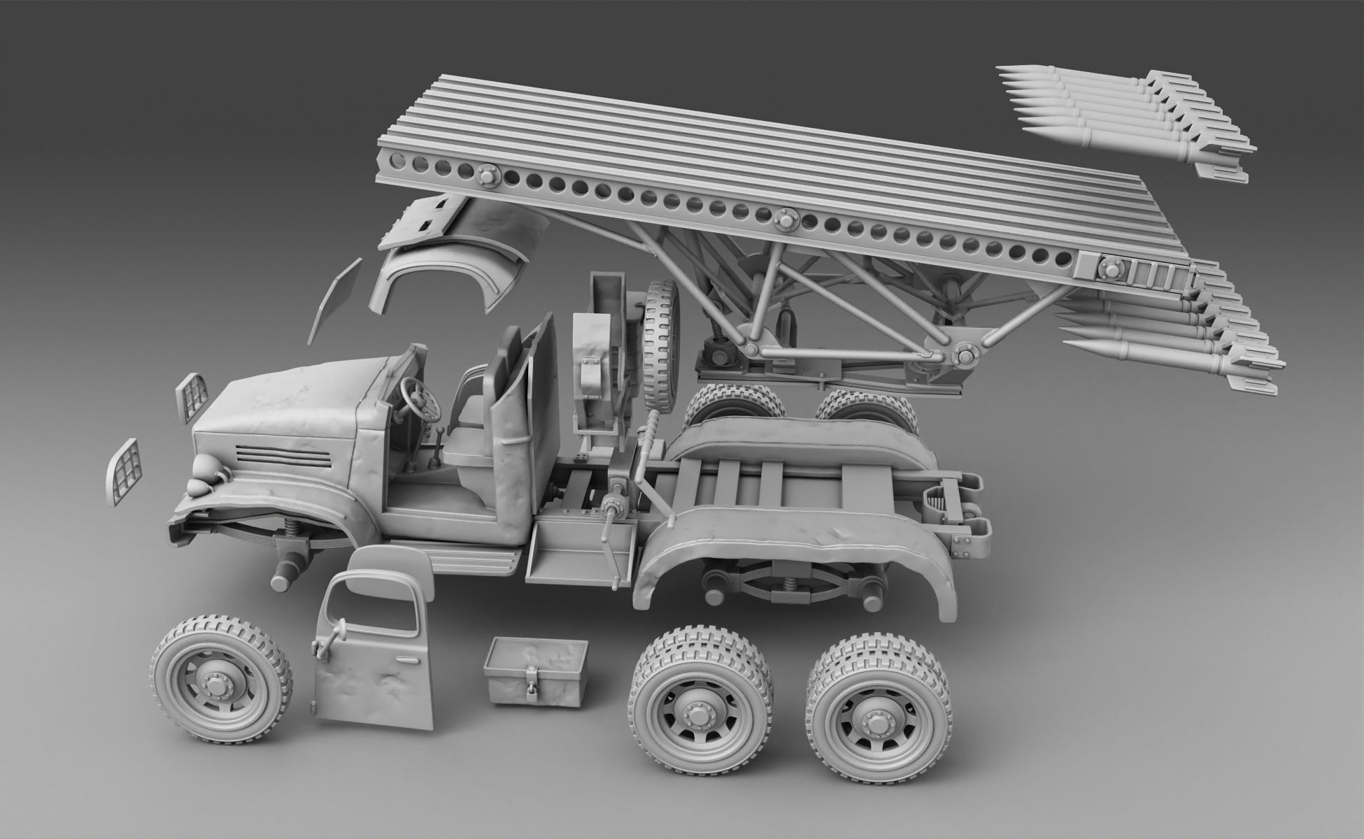 MLRS Katusha   3D print model_3