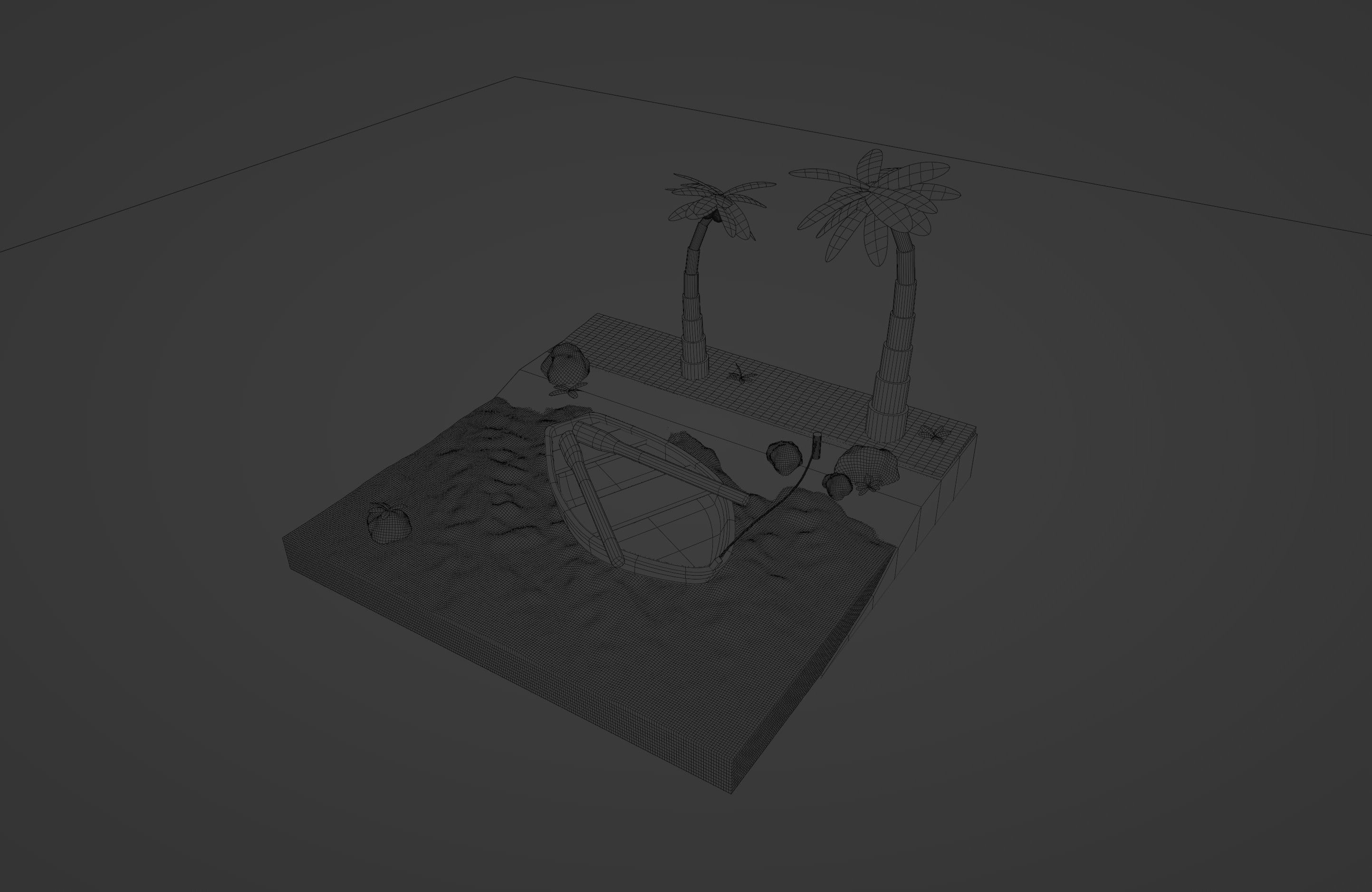 Boat on the beach 3D model_4