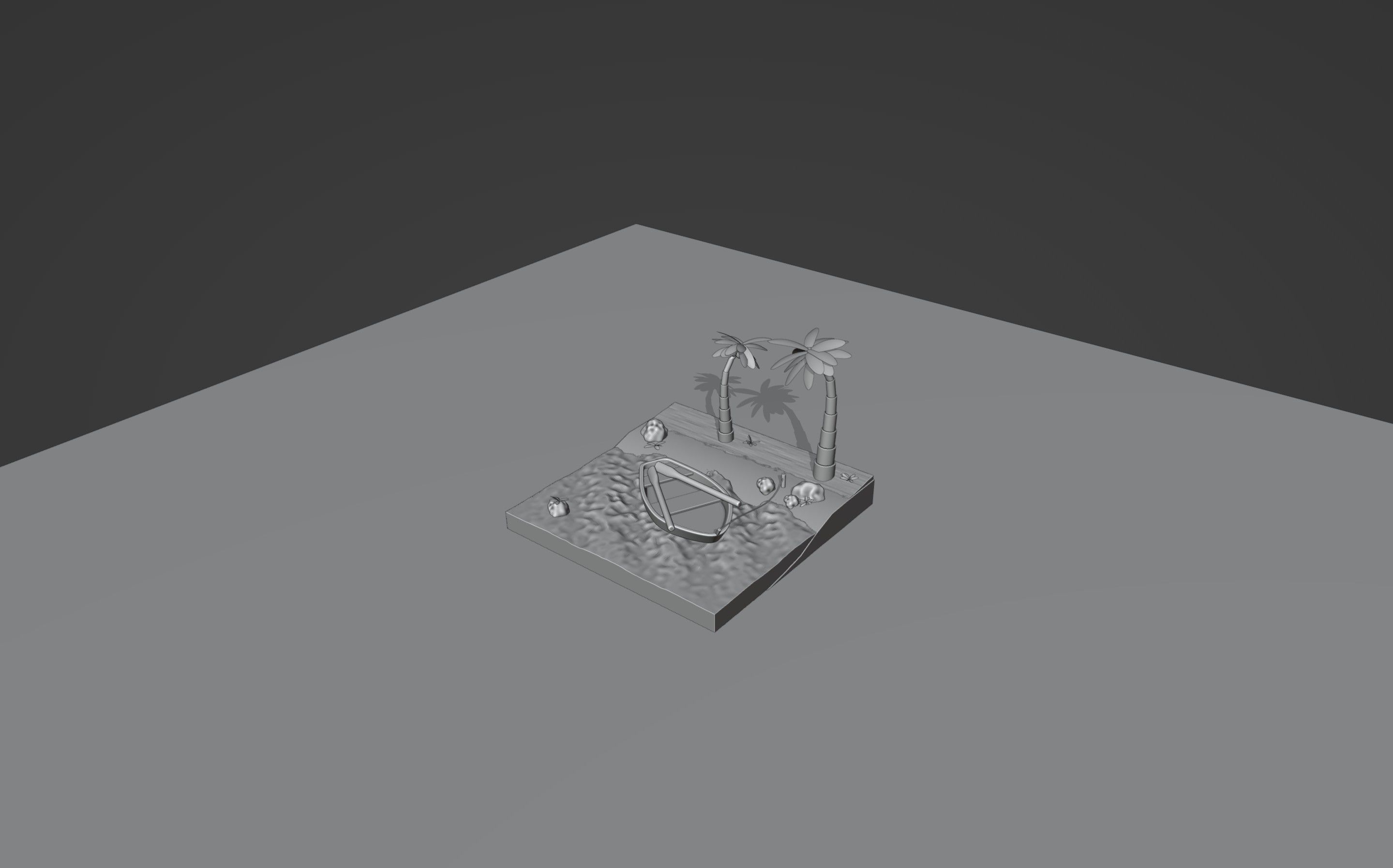 Boat on the beach 3D model_2