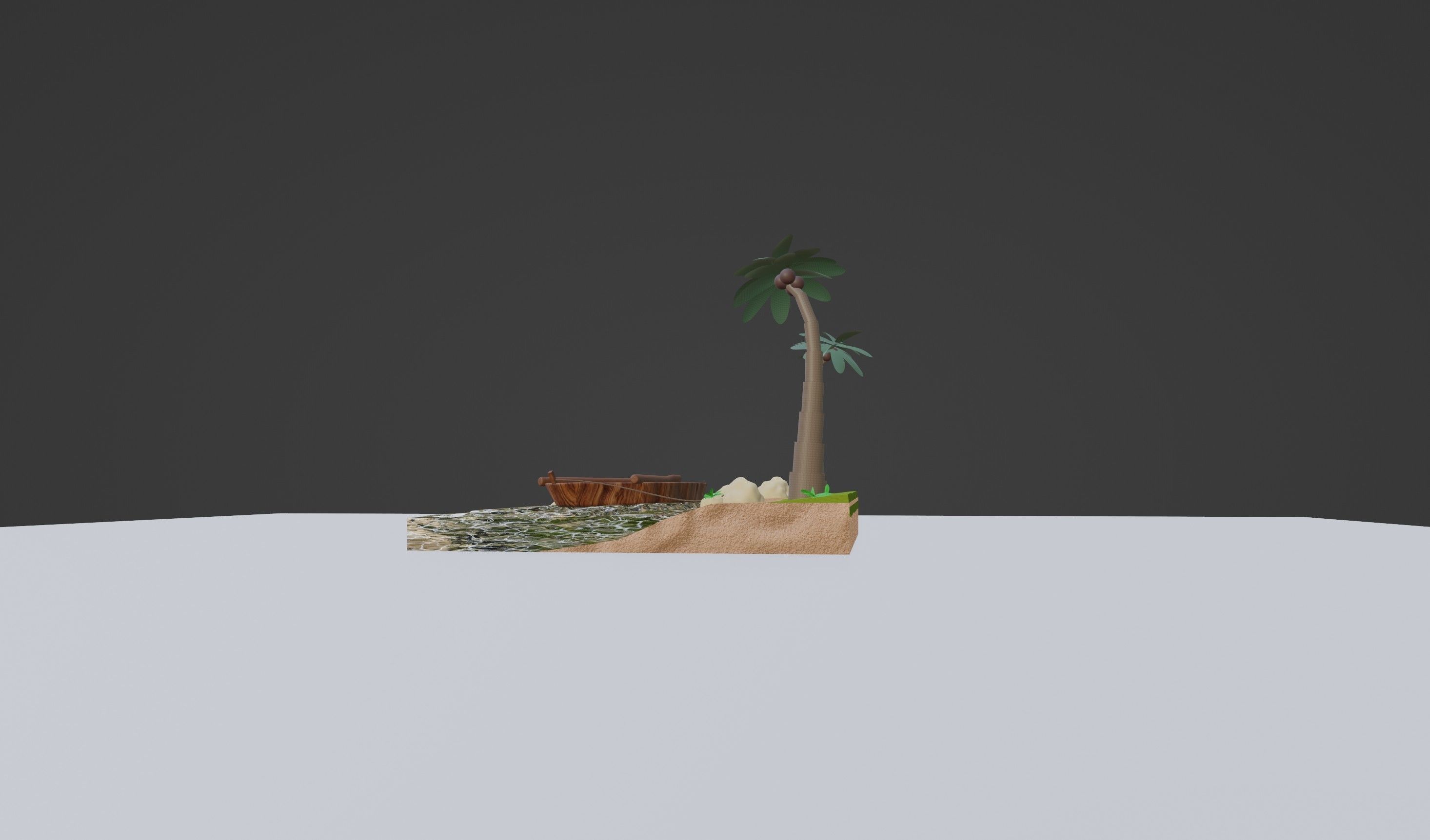 Boat on the beach 3D model_5