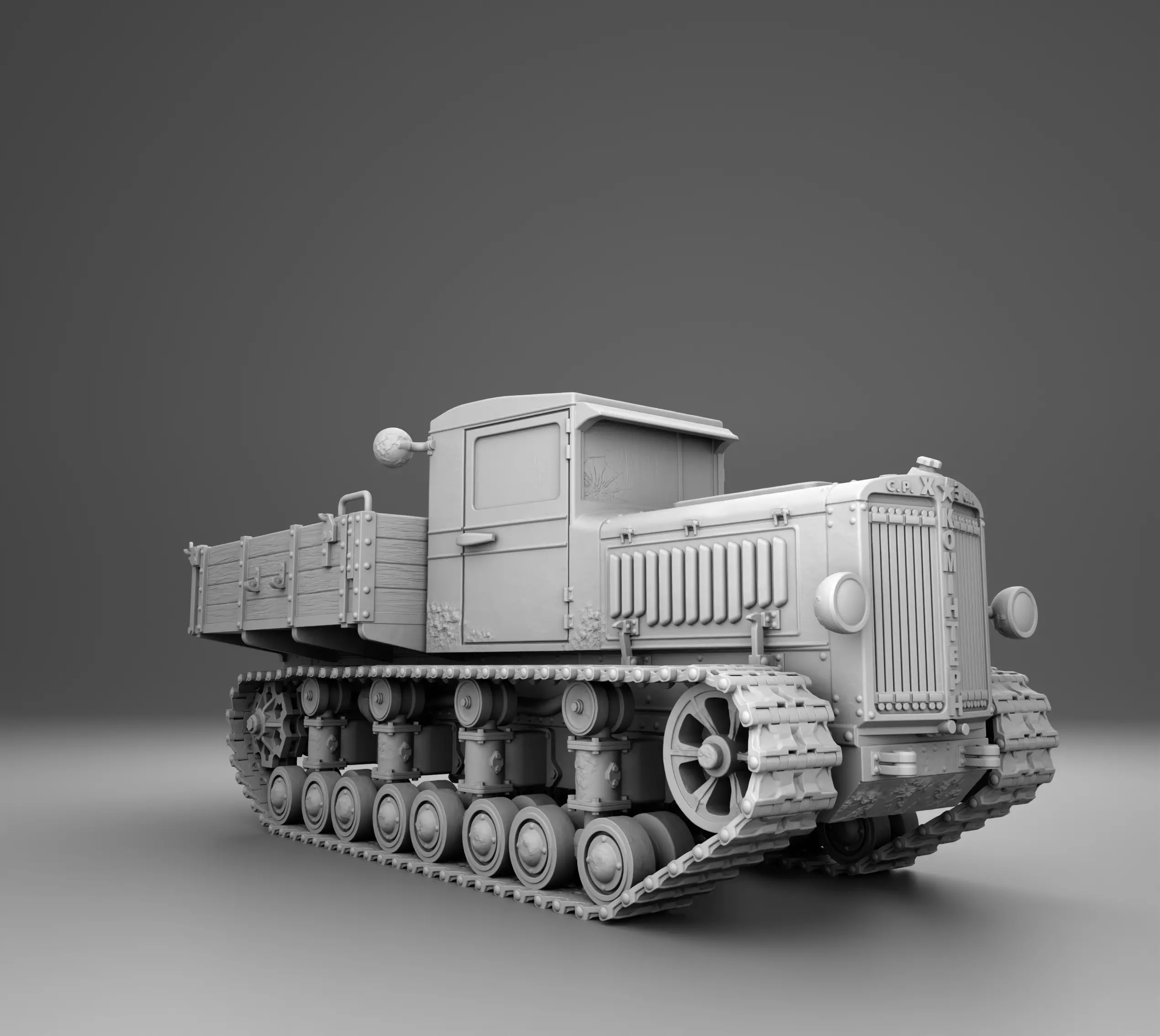 Komintern world war ii german armoured car 3D print model