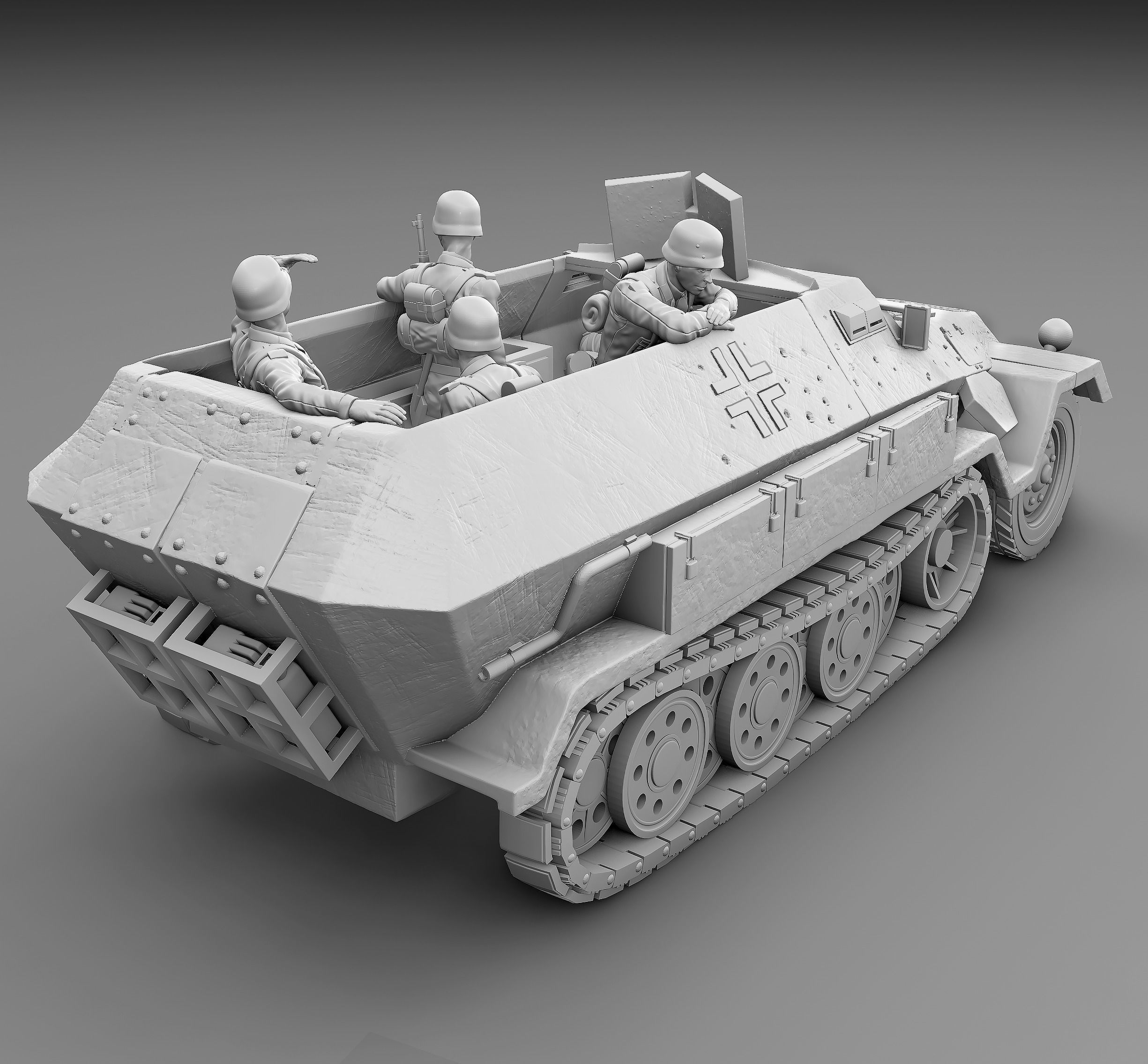 SD KFZ  251-1 AUSF D 3D print model_1