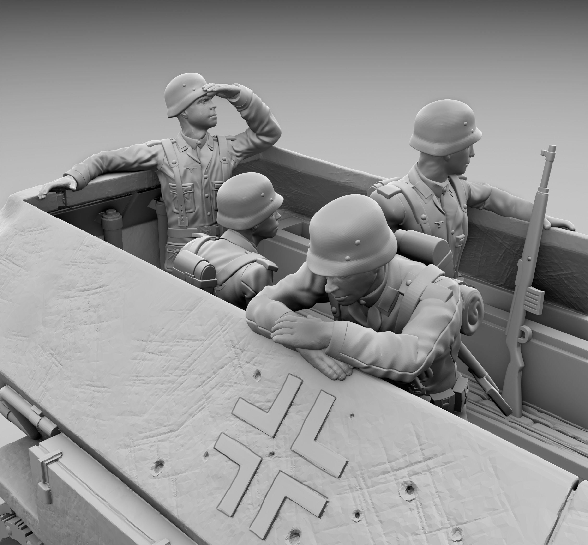 SD KFZ  251-1 AUSF D 3D print model_3