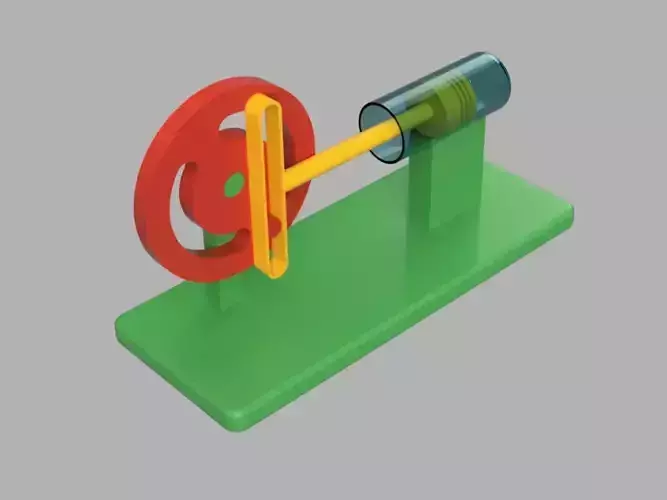 Slotted Link Mechanism 3D model