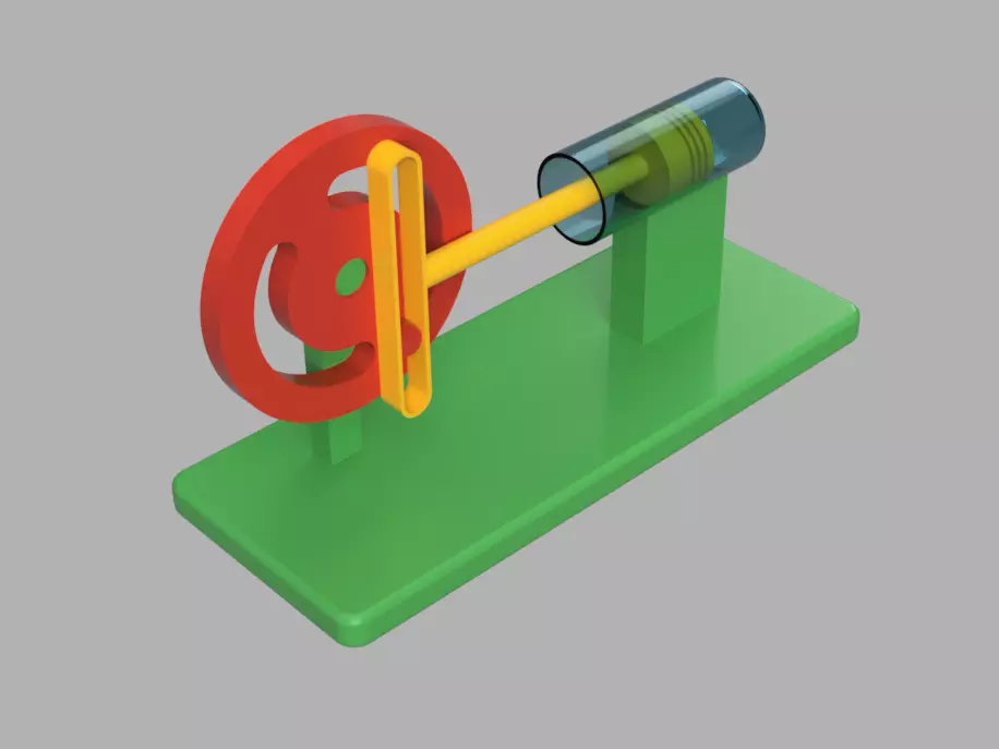 Slotted Link Mechanism 3D model_0