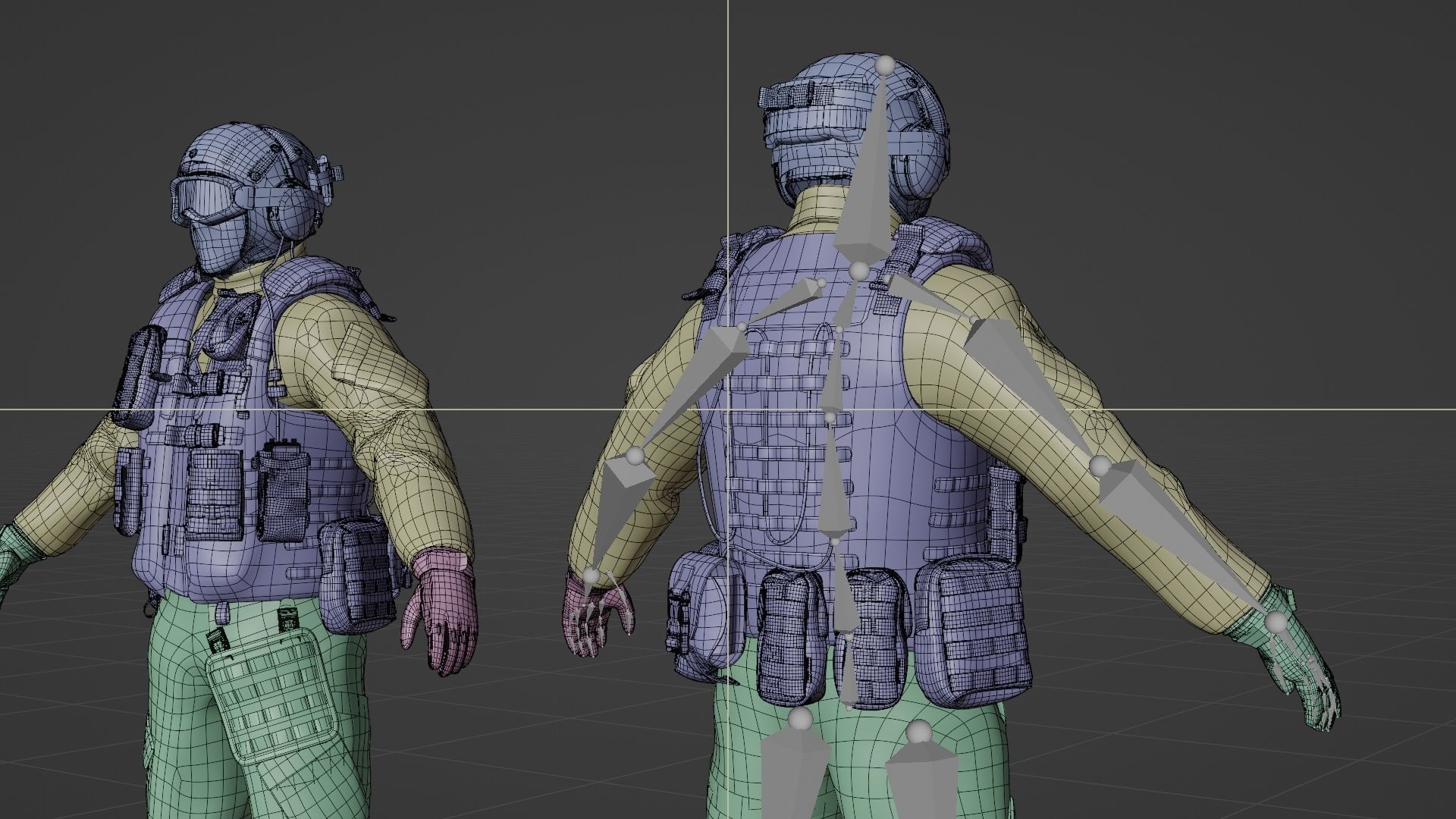 SOLDIER Flight Deck Crew Rigged 3D model_22