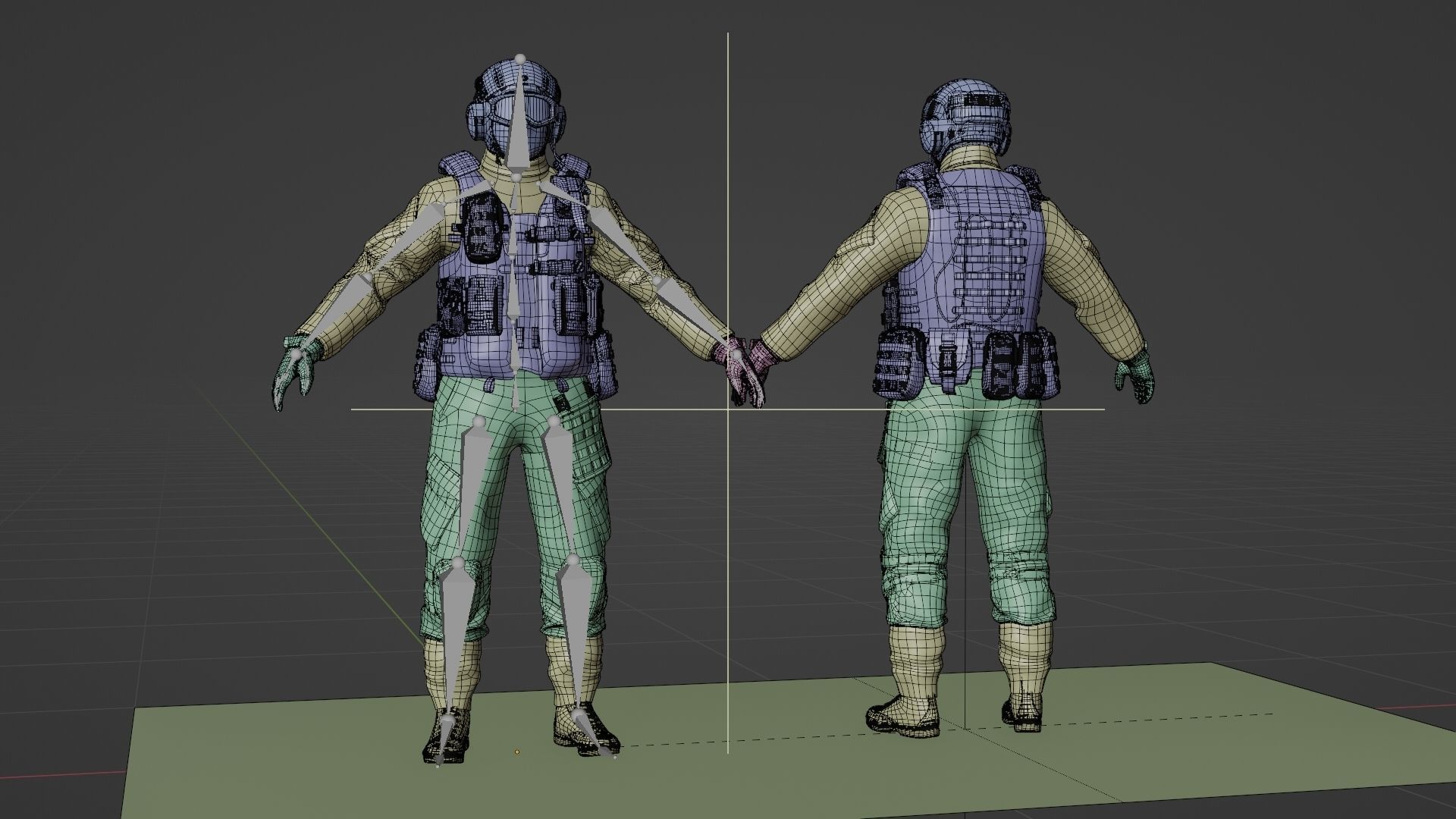 SOLDIER Flight Deck Crew Rigged 3D model_18