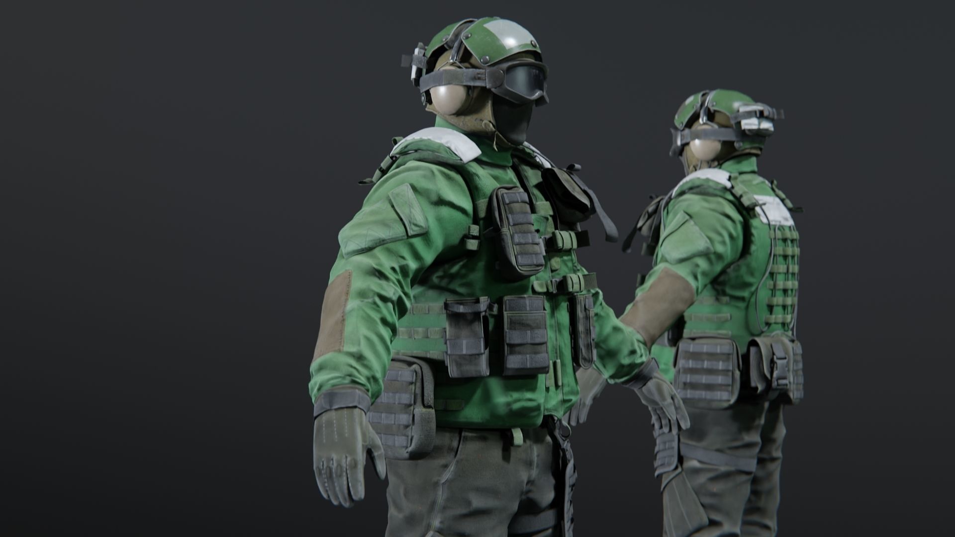 SOLDIER Flight Deck Crew Rigged 3D model_8