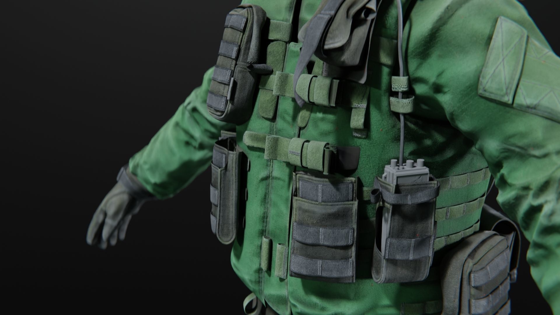 SOLDIER Flight Deck Crew Rigged 3D model_16