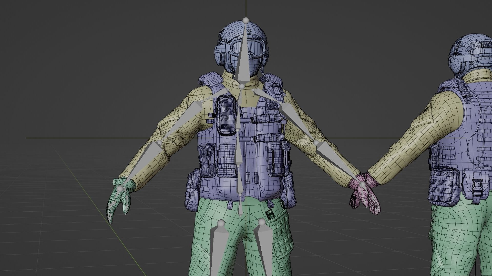 SOLDIER Flight Deck Crew Rigged 3D model_19