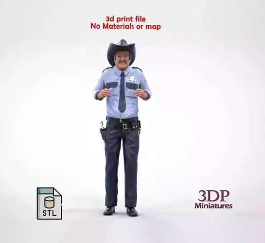 N6 Sheriff Rosco The Dukes of Hazzard 3D print model