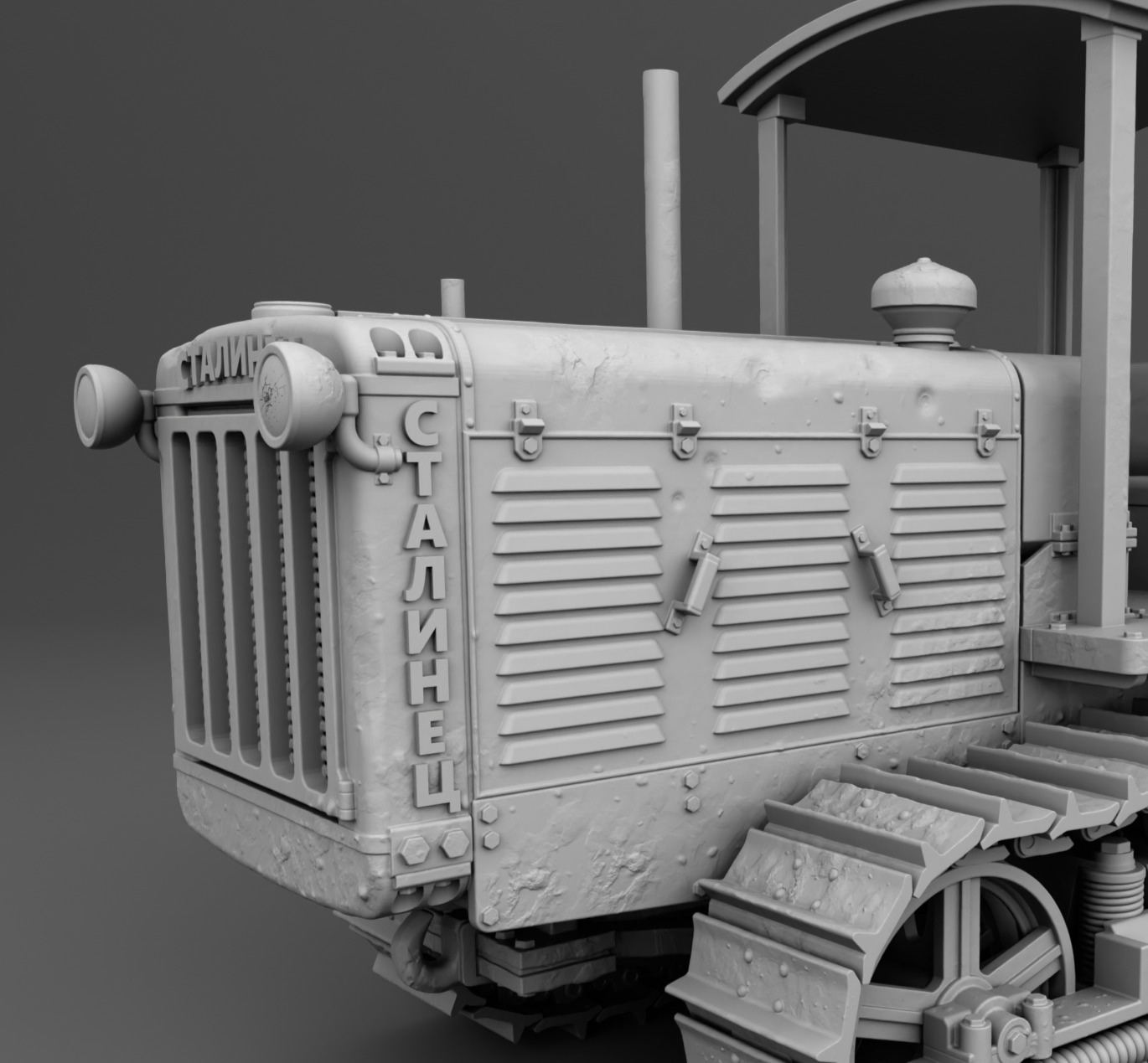 Stalinec-65 bulldozer 3D print model_7