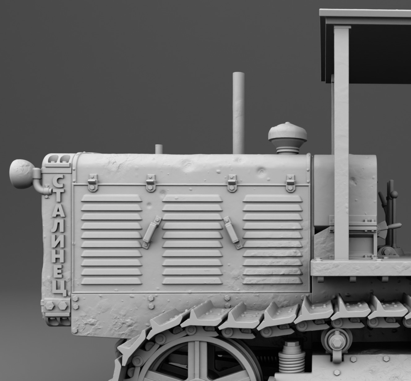 Stalinec-65 bulldozer 3D print model_10