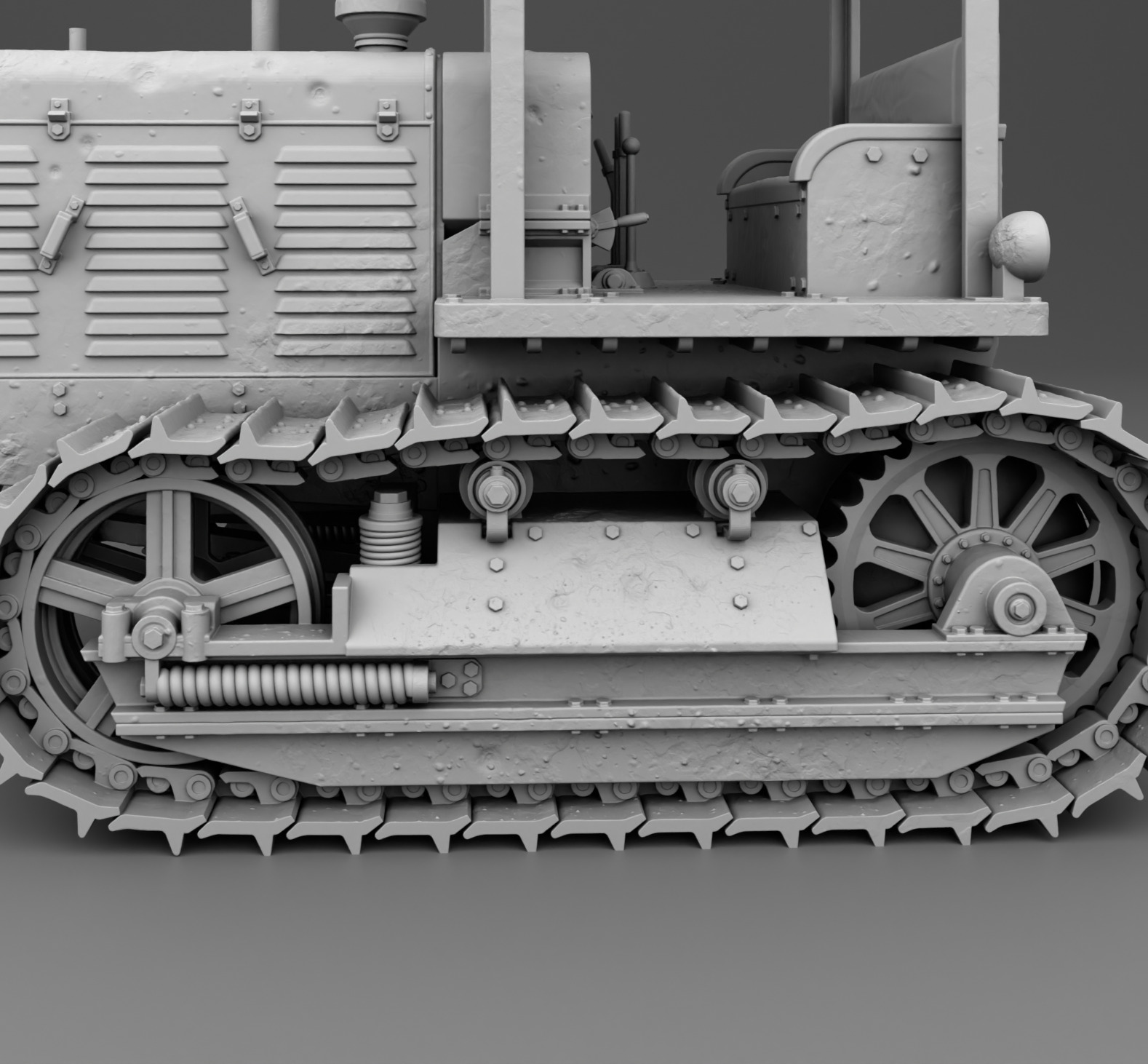Stalinec-65 bulldozer 3D print model_12