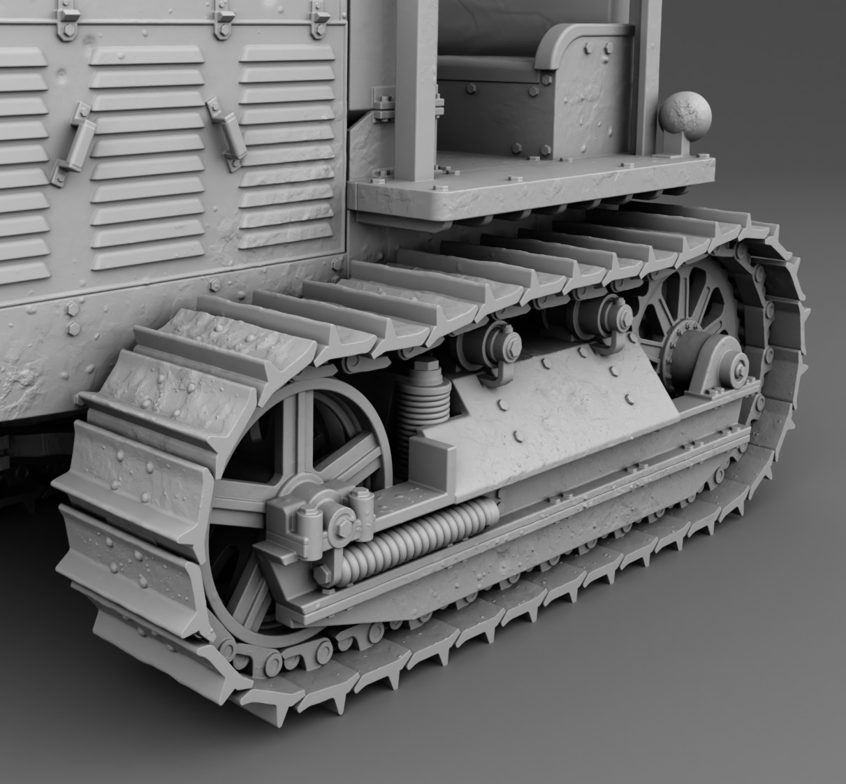 Stalinec-65 bulldozer 3D print model_9