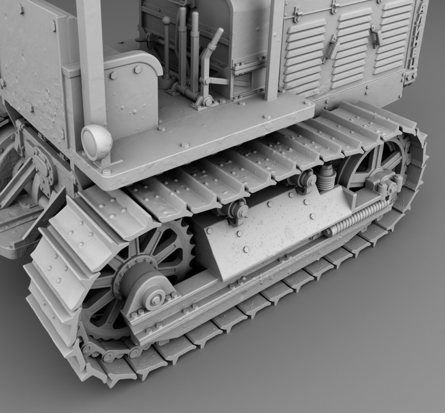 Stalinec-65 bulldozer 3D print model_5