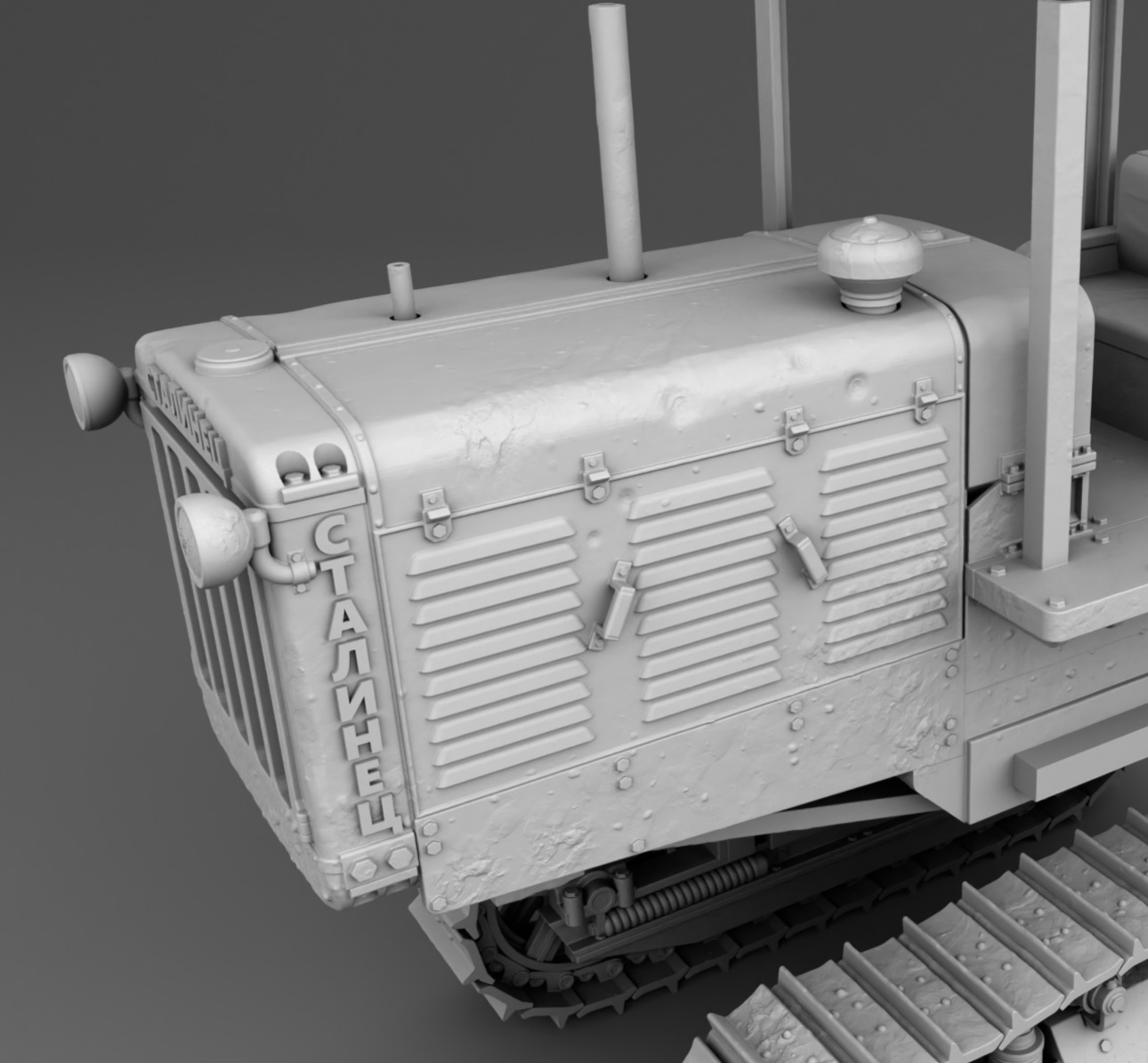 Stalinec-65 bulldozer 3D print model_13