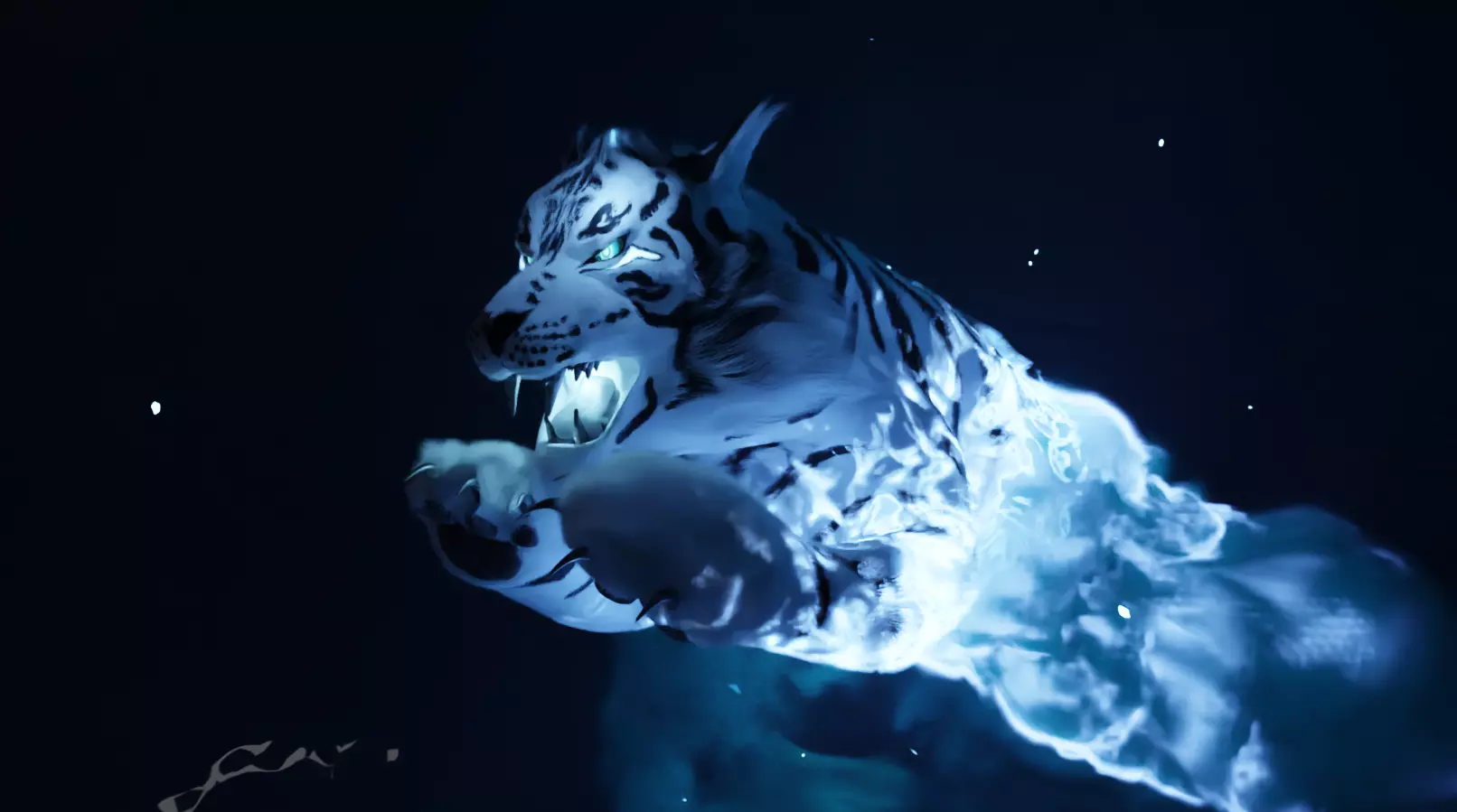 Divine Eclipse - Fantasy Tiger High Poly 3D model_0