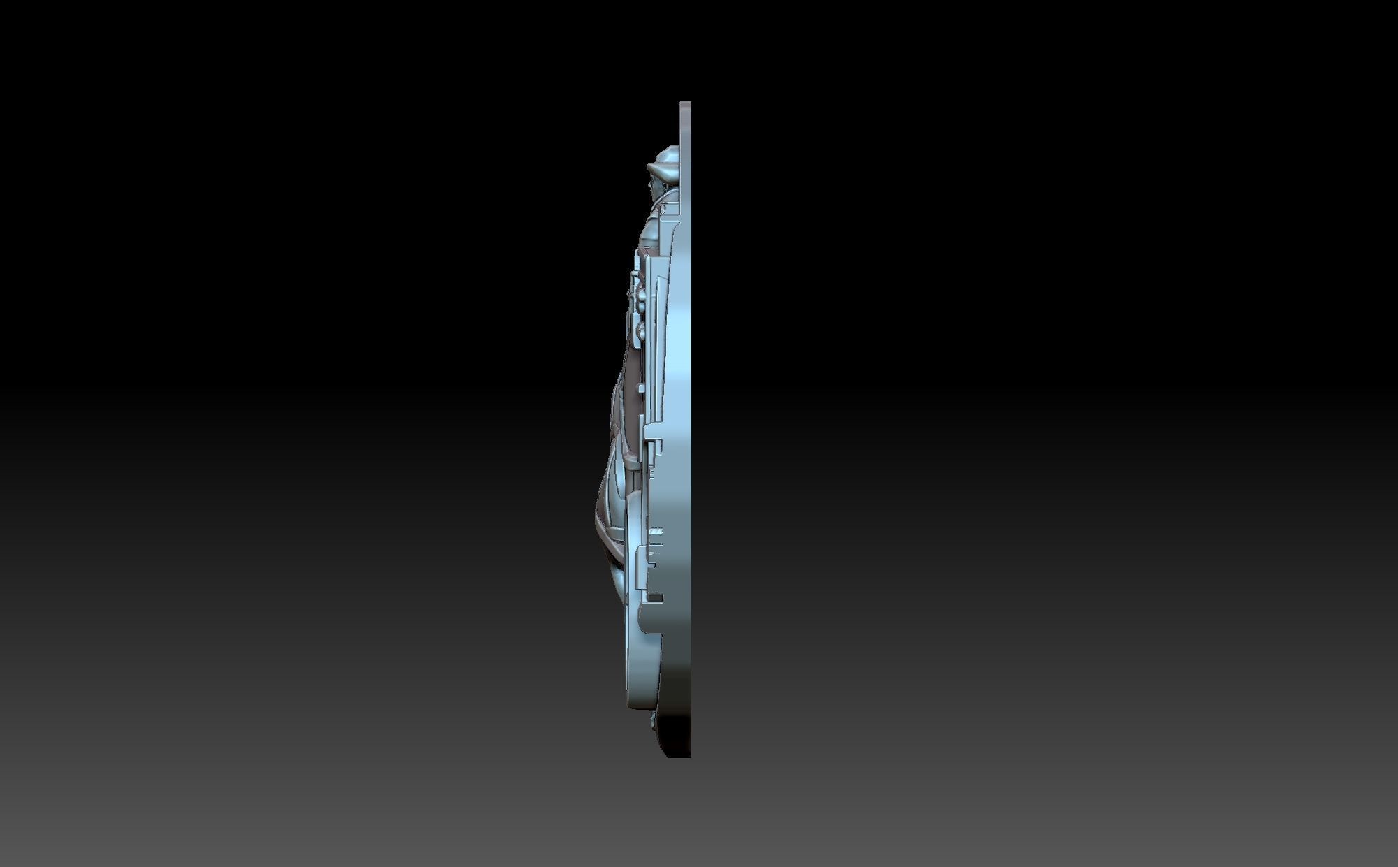 Cowboy horse drawn wagon 3D print model_3