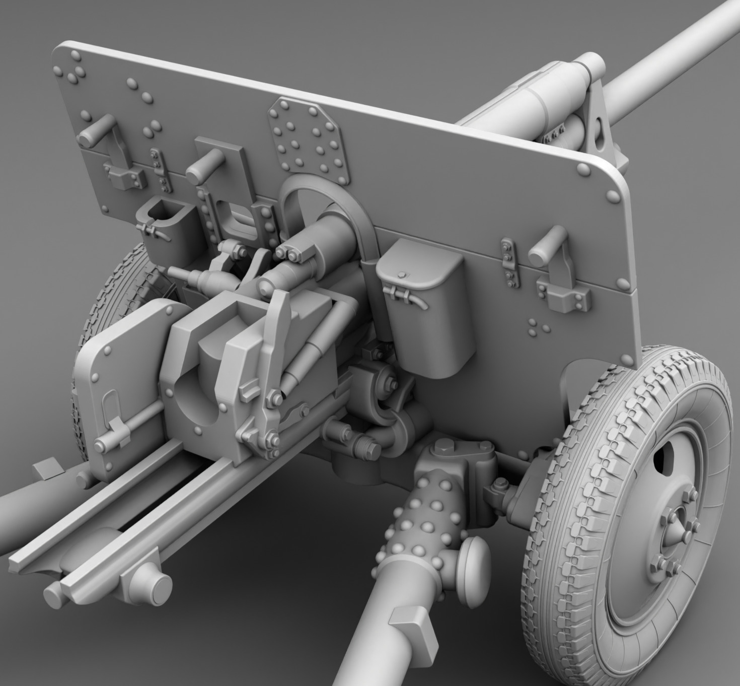 Zis-3 metal cannon 3D print model_6